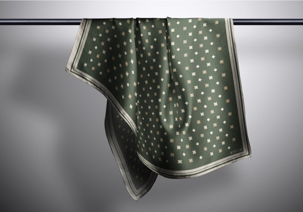 Diamond in Olive Shawl - MyTeddyScarf
