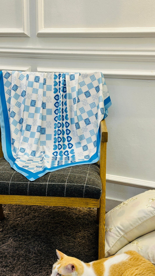 Blue Heart in square - MyTeddyScarf