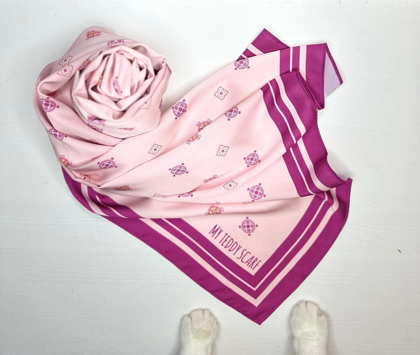 Diamond in Blush Shawl - MyTeddyScarf