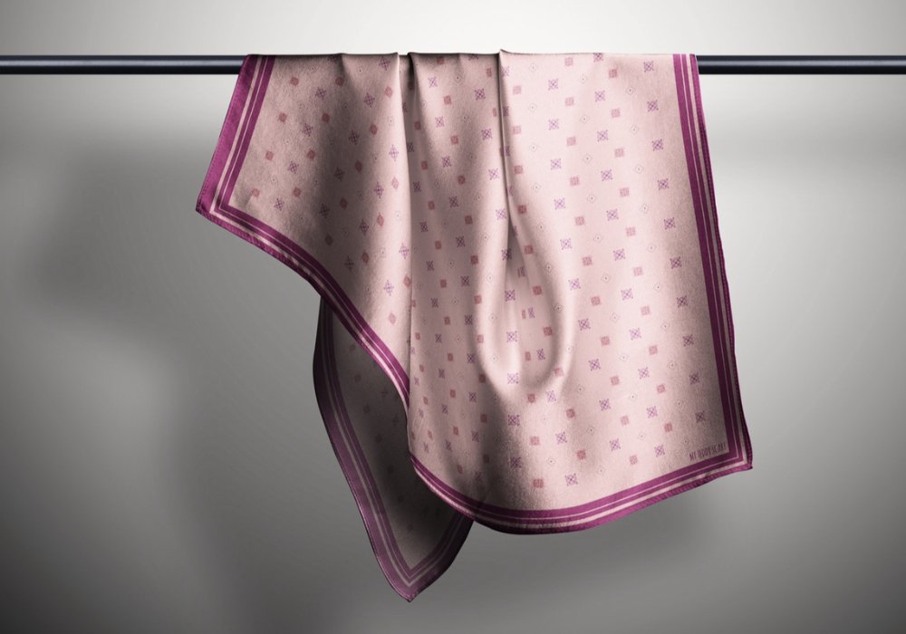 Diamond in Blush Square - MyTeddyScarf