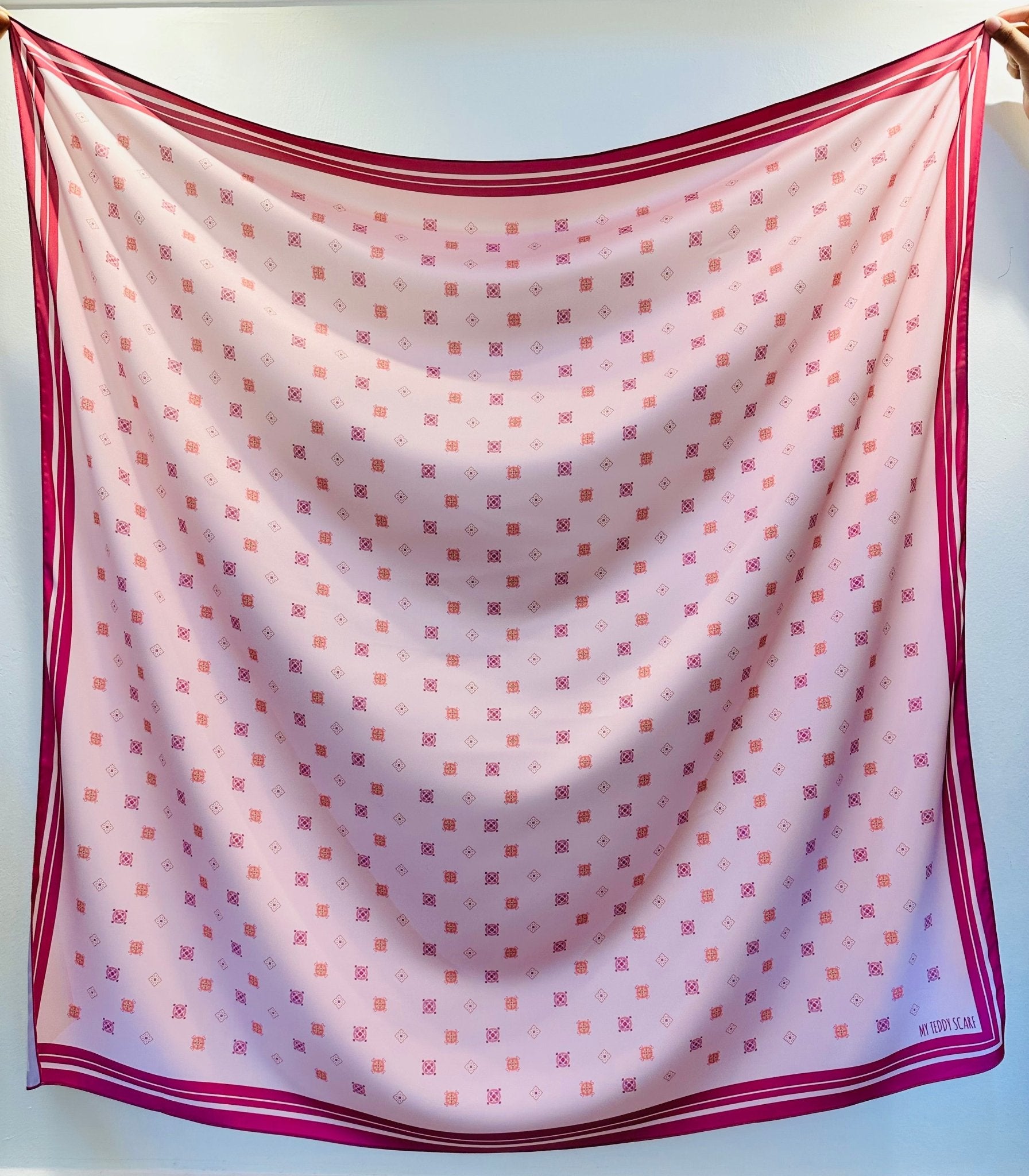 Diamond in Blush Square - MyTeddyScarf