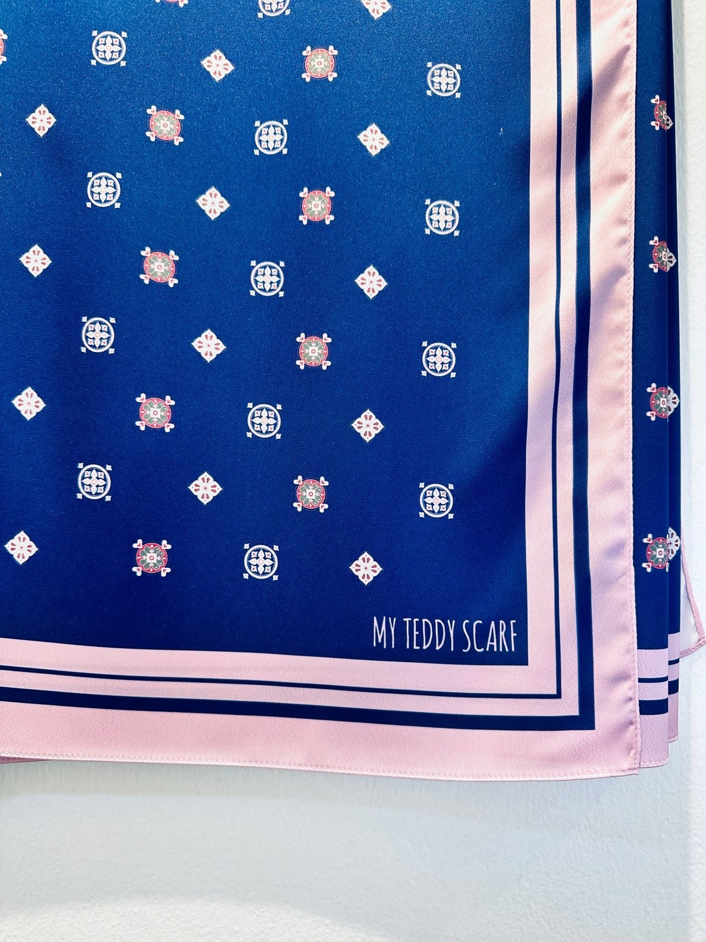Diamond in Navy Blue Square - MyTeddyScarf