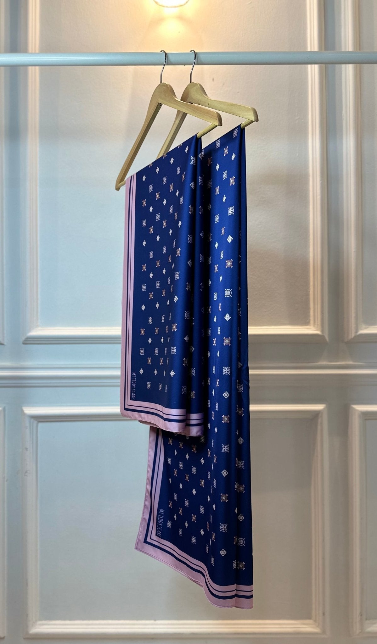 Diamond in Navy Blue Square - MyTeddyScarf
