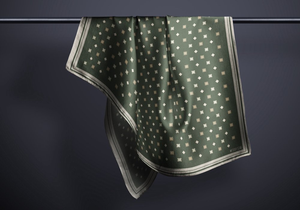 Diamond in Olive Square - MyTeddyScarf