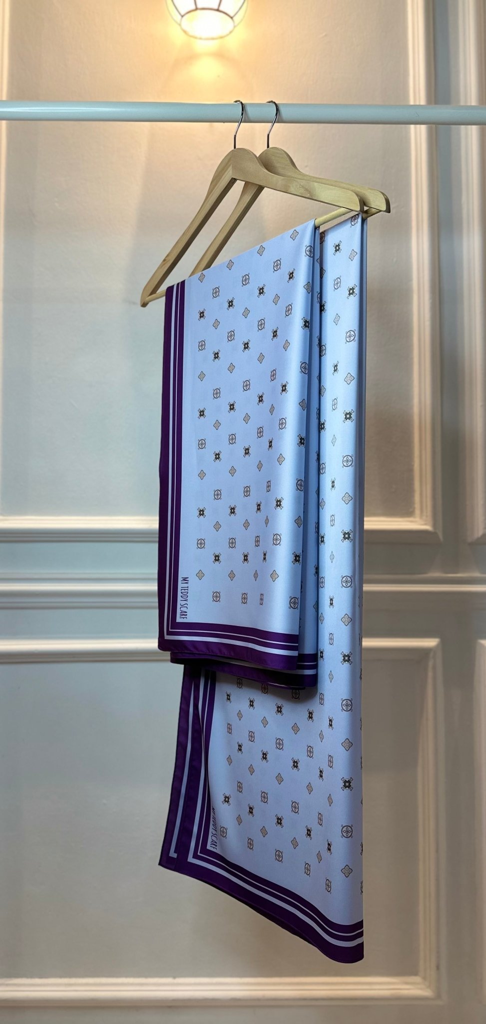 Diamond in Powder Blue Square - MyTeddyScarf