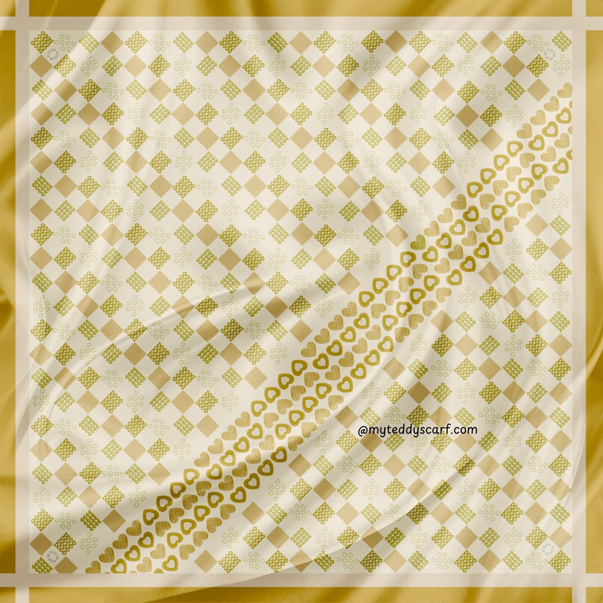 Heart of Gold in square - MyTeddyScarf