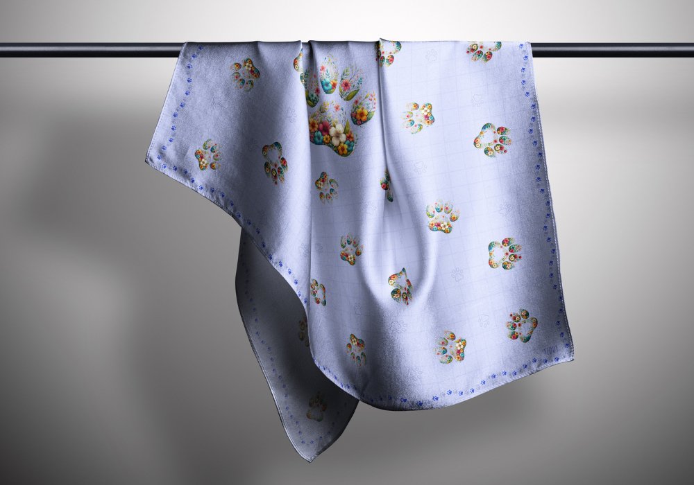 Pawrints in Honey - MyTeddyScarf