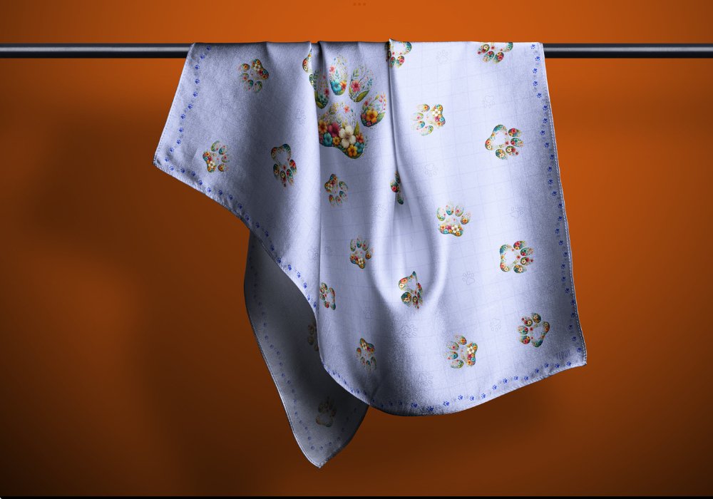 Pawrints in Honey - MyTeddyScarf