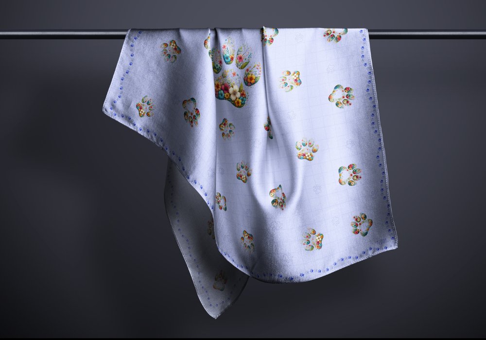 Pawrints in Honey - MyTeddyScarf