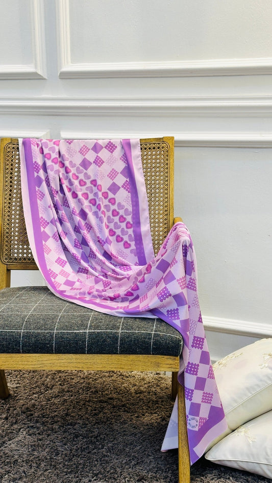 Purple Heart in shawl - MyTeddyScarf