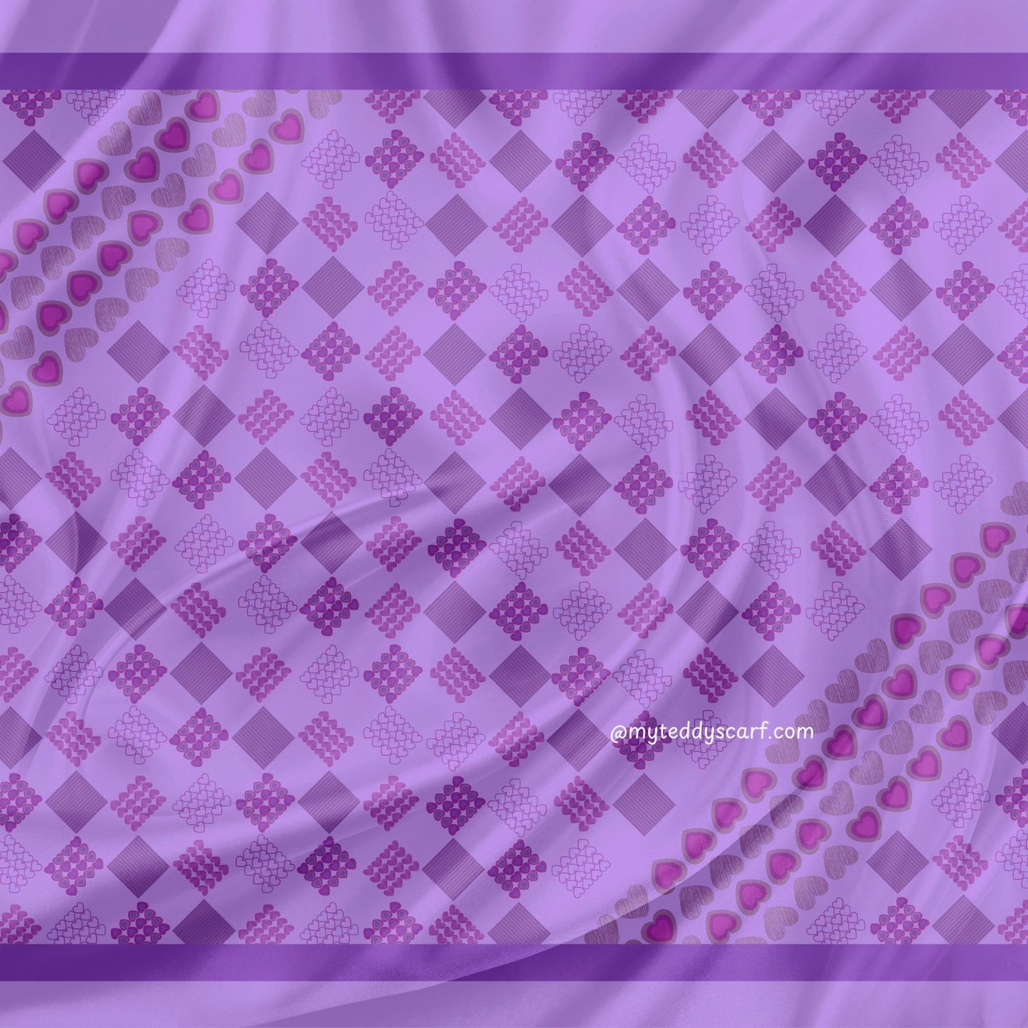 Purple Heart in shawl - MyTeddyScarf