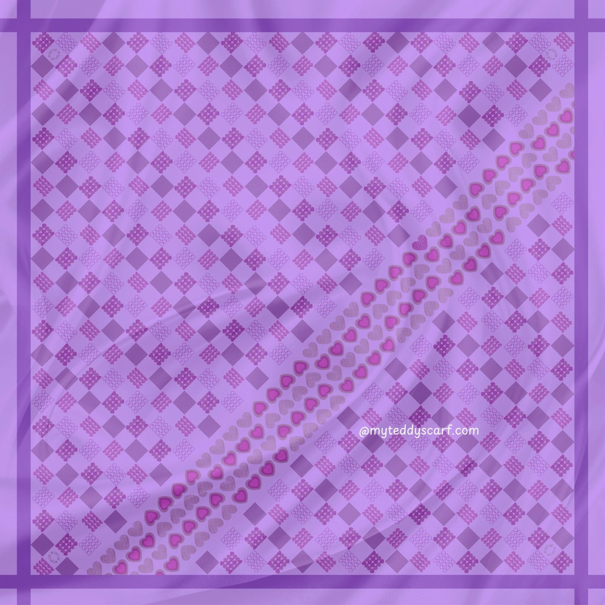 Purple Heart in square - MyTeddyScarf